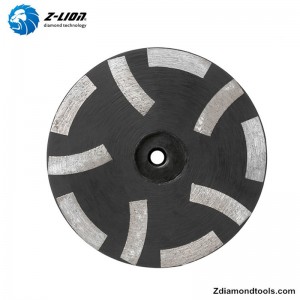 ZL-30 4 inch Nhựa dẻo đầy kim cương Cup Wheel với chủ đề